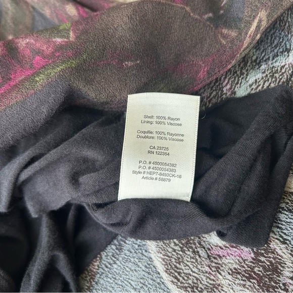 Wilfred Free Aritzia Teigan Boho Short Sleeve Rayon Floral Shift Dress - Picture 10 of 12